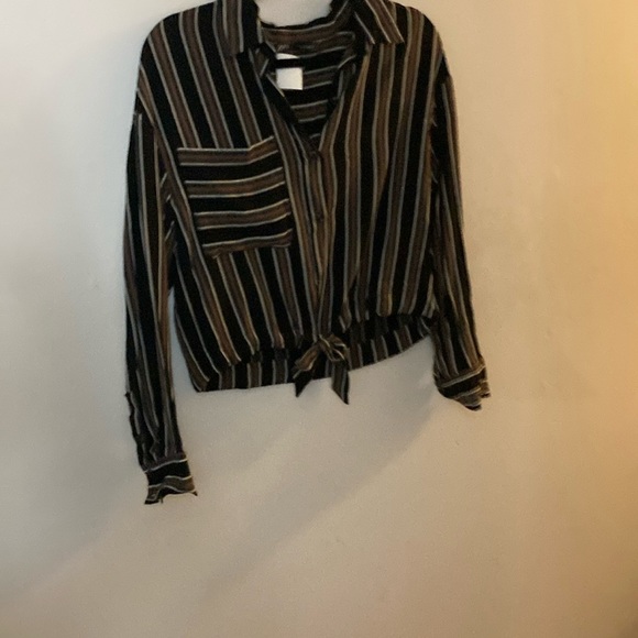ZARA BLACK & BROWN BLOUSE - Picture 8 of 8